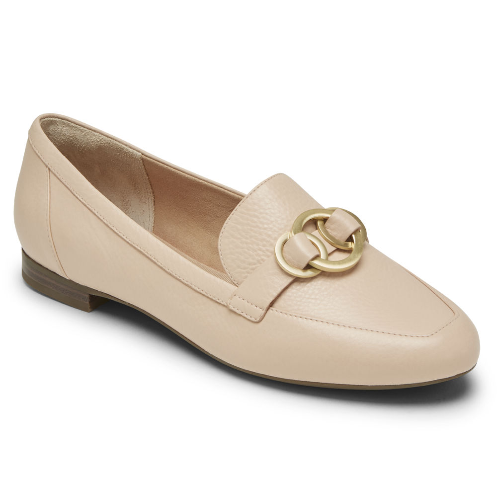 Mocasines Rockport Mujer Mexico - Total Motion Tavia Ring Beige - MGXUF2731